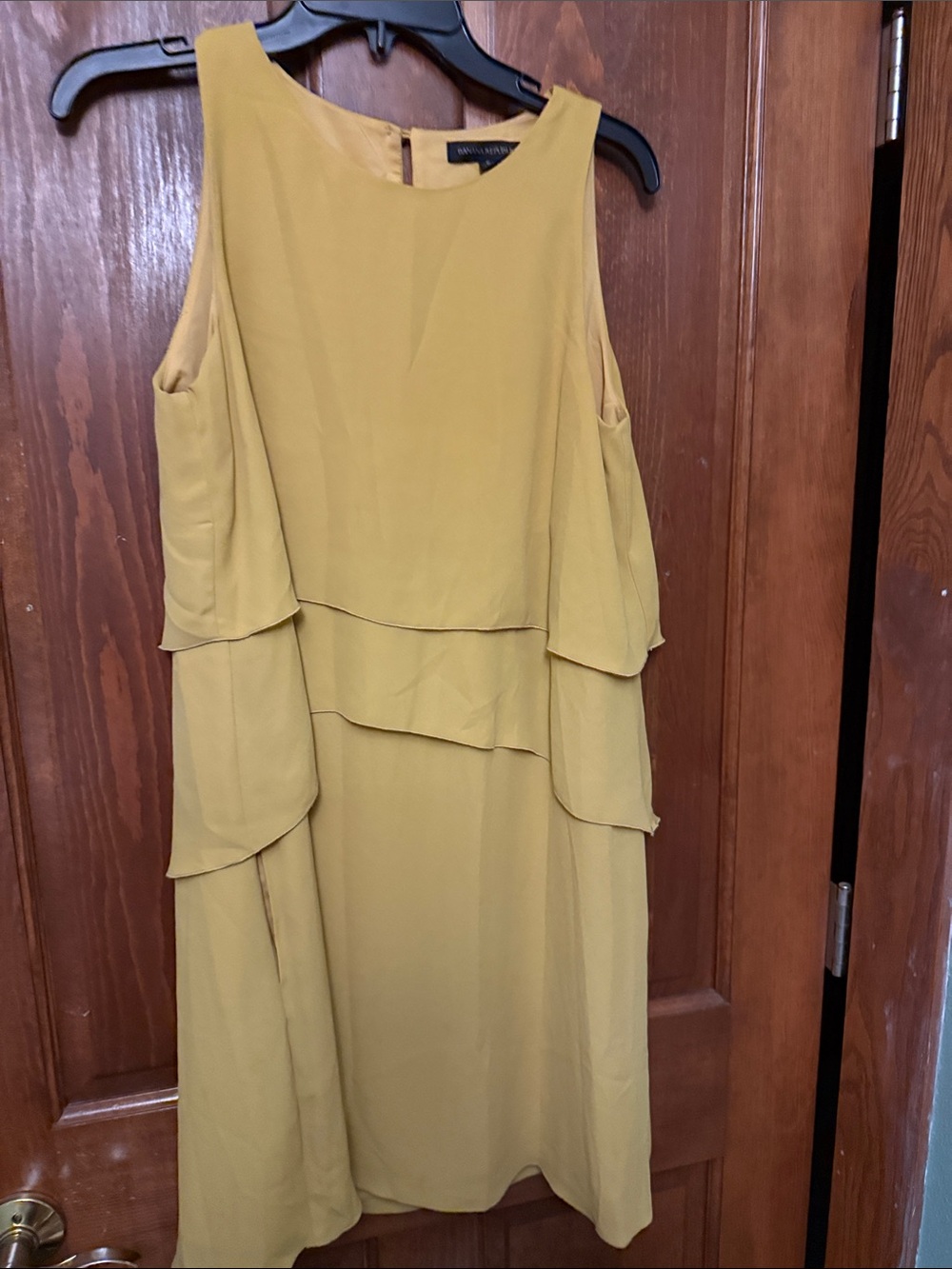 Banana Republic Layered Sleeveless Midi Dress - Mustard